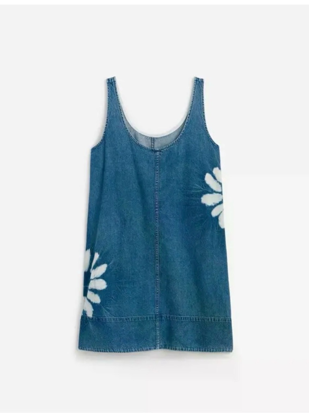 Madewell Denim Scoop Mini Dress Shibori Wash Airy - Picture 2 of 13